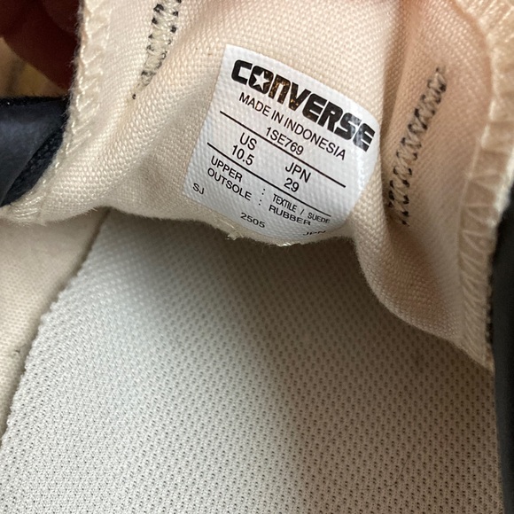 Converse All Star Skate Cream and Black Skateboarding Sneakers SK OX - Picture 3 of 6